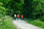 Radwanderer am Borkener Paradies