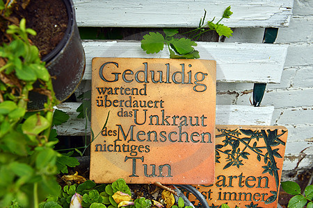 Garten-Sinnspruch