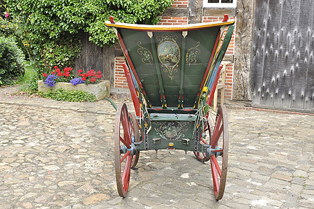 Ziegenkutsche Kutsche im Hof des Kutschenmuseums
