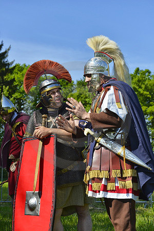 Lagebesprechung in Kalkriese