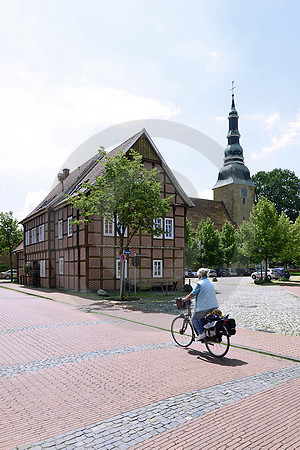 Radwanderin in Gehrde