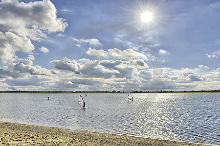 Surfer auf dem Speichersee