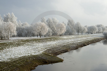 Landschaft im Raureif