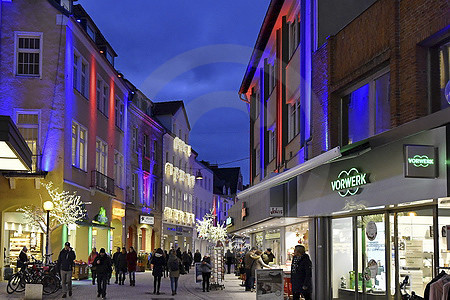 Weihnachtliche Krahnstrasse in Osnabrück