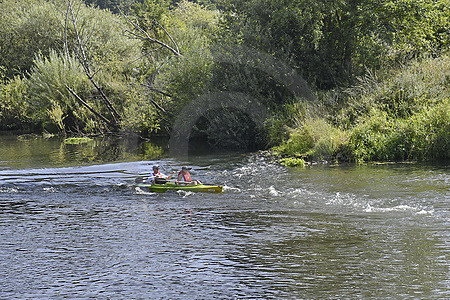 Flusswandern auf dem Fluss Hase