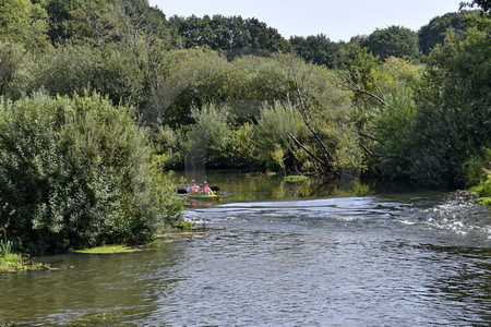 Flusswandern auf dem Fluss Hase