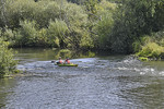 Flusswandern auf dem Fluss Hase