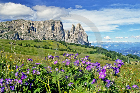 Seiser Alm - Schlern mit Santnerspitze