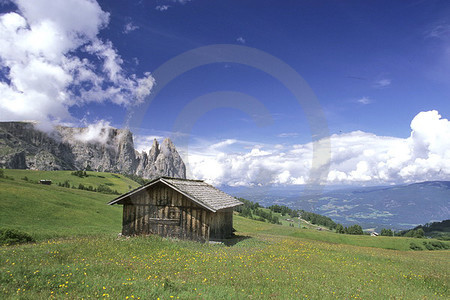 Seiser Alm - Blick gegen Schlern