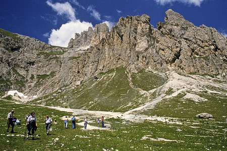 Rosengarten - Wandergruppe unter Rotwand