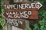 Waalwege - Wegweiser bei Meran