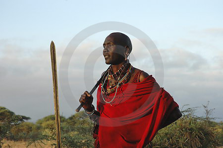 Massai in Stammestracht