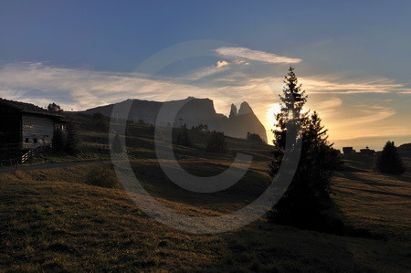 Abendstimmung auf der Seiser Alm