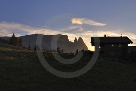 Abendstimmung auf der Seiser Alm