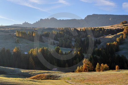 Herbstmorgen auf der Seiser Alm