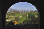 Blick von Schloss Proesels auf Voels am Schlern