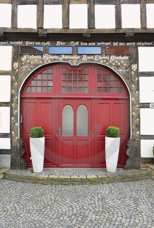 Rote Haustür von 1811