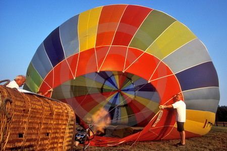 Teamarbeit am Heissluftballon