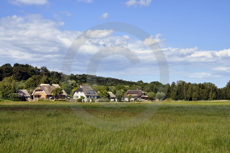 Reetdach-Häuser in Gross-Zicker