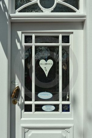 Tür im Tee-Kontor Greetsiel