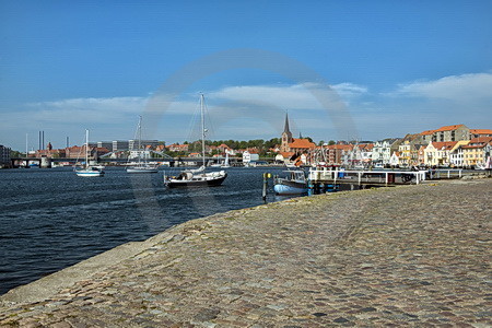 Hafenpanorama in Sønderborg, Dänemark