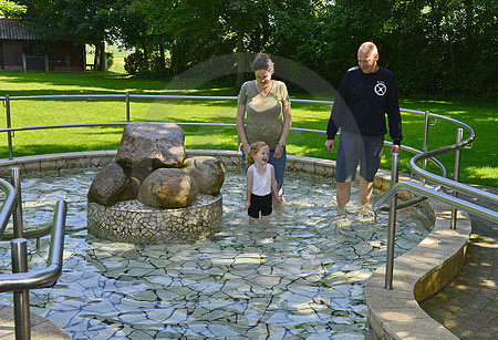 Wassertretbecken an der Bifurkation in Melle-Gesmold