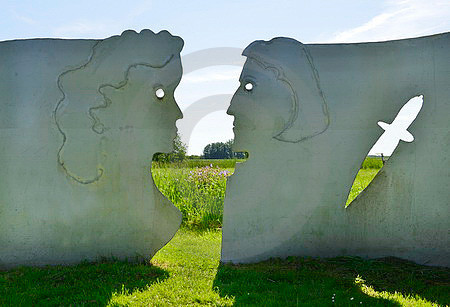 Skulptur Ritter Herwarth und Muellerstochter Else